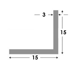 Hoekprofiel 15x15x3.0 brute