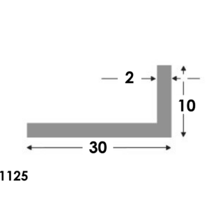Hoekprofiel 30x10x2.0 brute