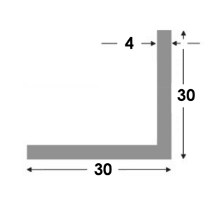 Hoekprofiel 30x30x4.0 brute