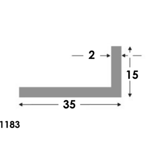 Hoekprofiel 35x15x2.0 brute