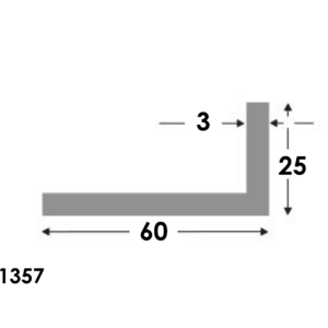 Hoekprofiel 60x25x3.0 brute