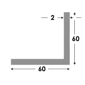 Hoekprofiel 60x60x2.0 brute