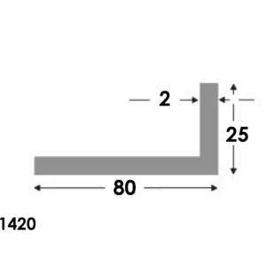 Hoekprofiel 80x25x2.0 brute