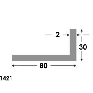 Hoekprofiel 80x30x2.0 brute