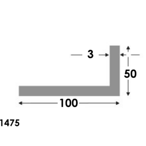 Hoekprofiel 100x50x3.0 brute
