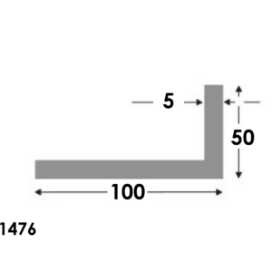 Hoekprofiel 100x50x5.0 brute