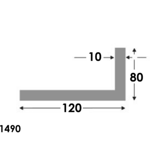 Hoekprofiel 120x80x10.0 brute