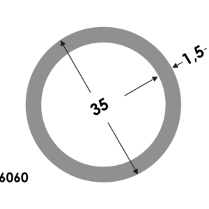 Ronde buis 35x1.5 brute