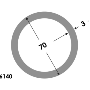 Ronde buis 70x3.0 brute