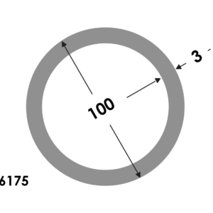 Ronde buis 100x3.0 brute