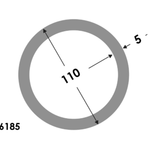Ronde buis 110x5.0 brute