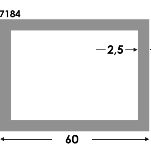 Rechthoekige koker 60x40x2.5 brute