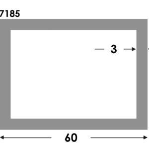 Rechthoekige koker 60x40x3.0 brute