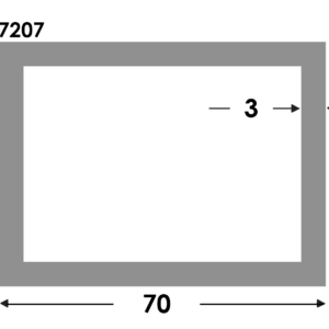 Rechthoekige koker 70x30x3.0 brute