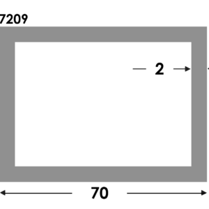 Rechthoekige koker 70x20x2.0 brute