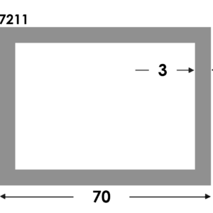 Rechthoekige koker 70x40x3.0 brute