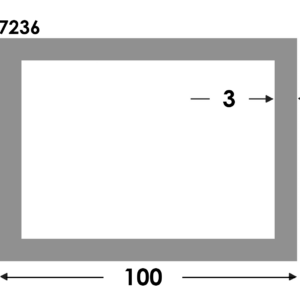 Rechthoekige koker 100x25x3.0 brute