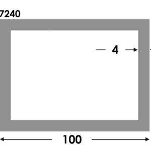 Rechthoekige koker 100x40x4.0 brute