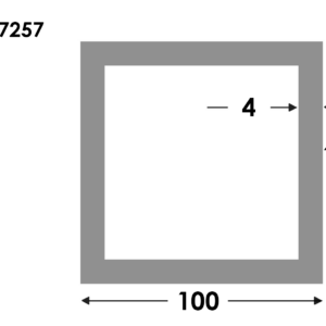 Rechthoekige koker 100x100x4.0 brute