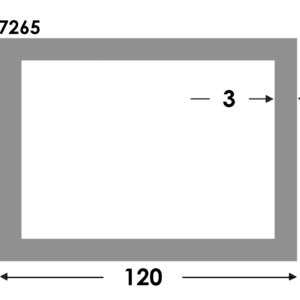 Rechthoekige koker 120x30x3.0 brute