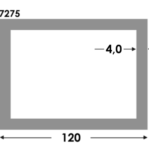 Rechthoekige koker 120x50x4.0 brute