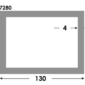 Rechthoekige koker 130x50x4.0 brute