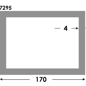 Rechthoekige koker 170x70x4.0 brute