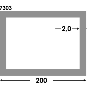Rechthoekige koker 200x18x2.0 brute