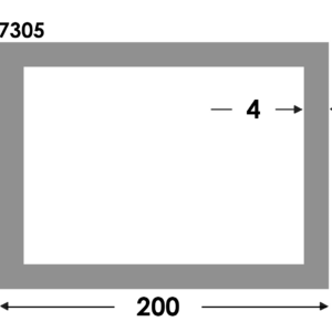 Rechthoekige koker 200x50x4.0 brute