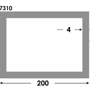 Rechthoekige koker 200x100x4.0 brute