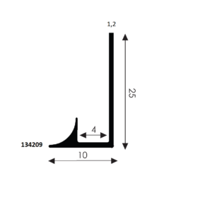 Werkbladprofiel anod 4100 goud