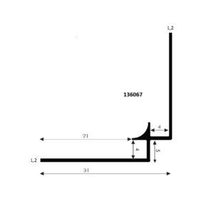 Binnenhoek 90° RAL 7021 4100 FS (+T)